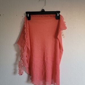 TiniBikini Coral Pink Sheer Cover Up